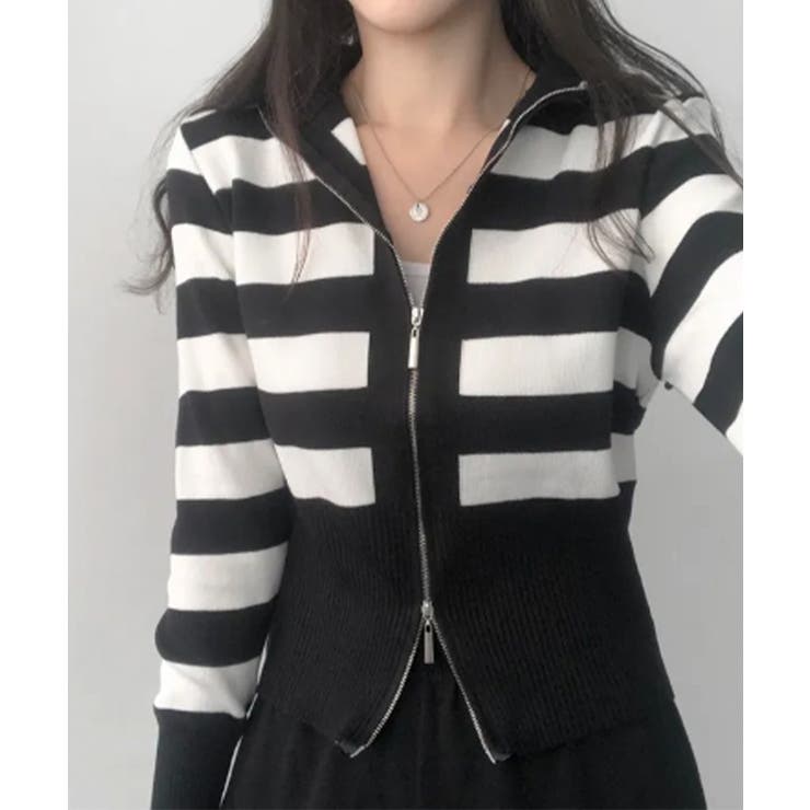 ダブルジップ リブニット カーディガン | VIVID LADY | 詳細画像29 