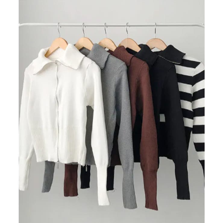 ダブルジップ リブニット カーディガン | VIVID LADY | 詳細画像30 