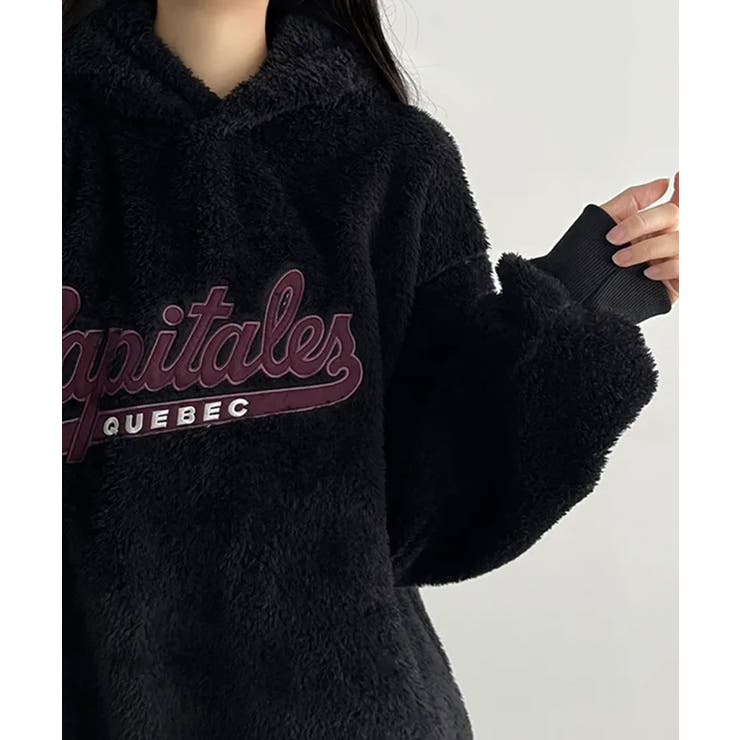 両面ボア フード付きオーバーサイズパーカー | VIVID LADY | 詳細画像21 