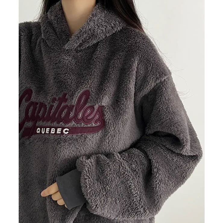 両面ボア フード付きオーバーサイズパーカー | VIVID LADY | 詳細画像27 