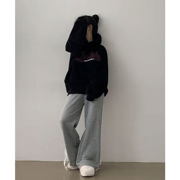 両面ボア フード付きオーバーサイズパーカー | VIVID LADY | 詳細画像5 