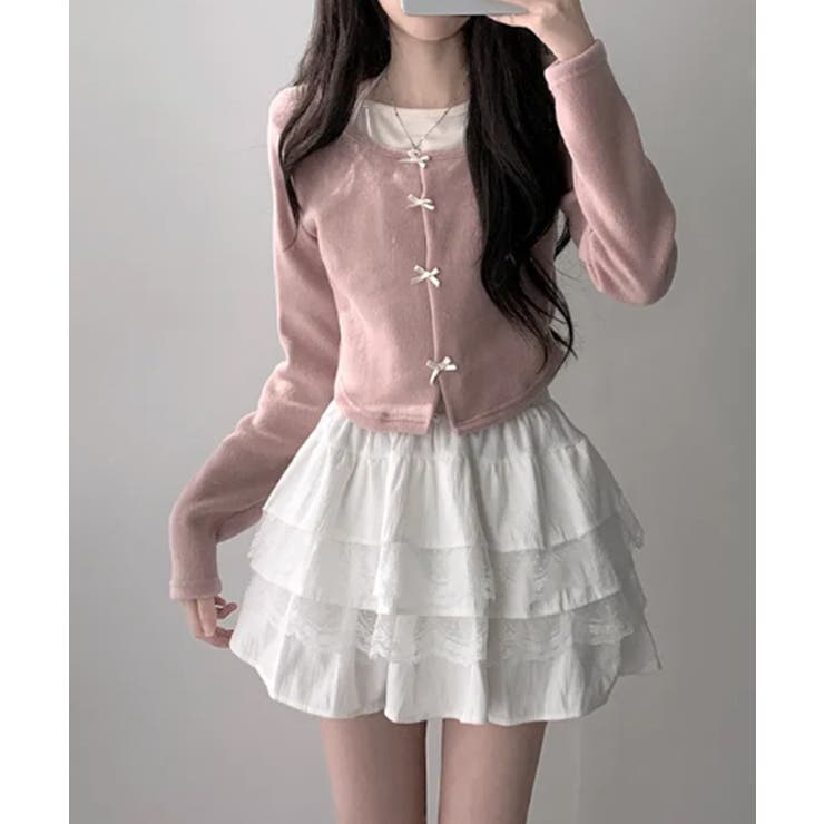 チョーカーストラップ付き レイヤード風 ショート丈 ロンT | VIVID LADY | 詳細画像8 