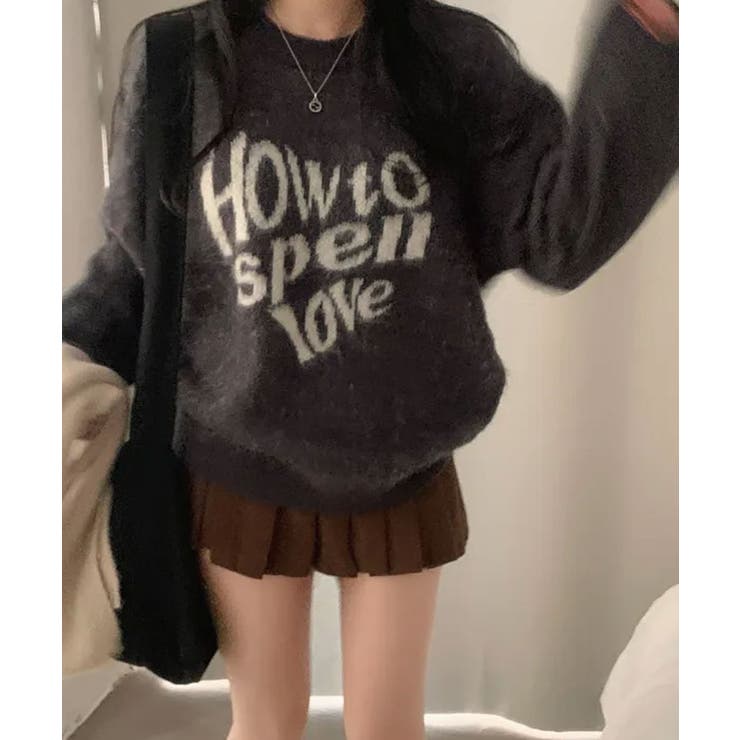 クルーネック カジュアルニットトップス | VIVID LADY | 詳細画像10 