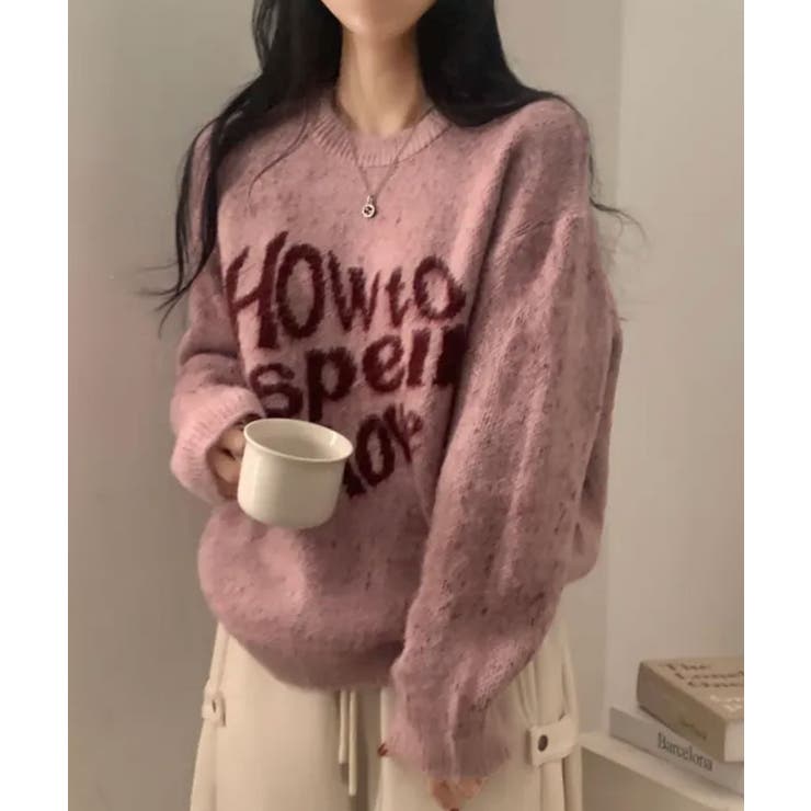 クルーネック カジュアルニットトップス | VIVID LADY | 詳細画像2 