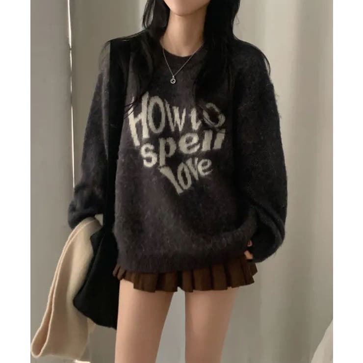 クルーネック カジュアルニットトップス | VIVID LADY | 詳細画像9 