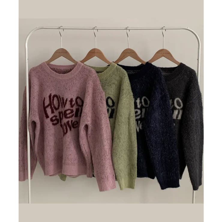 クルーネック カジュアルニットトップス | VIVID LADY | 詳細画像27 