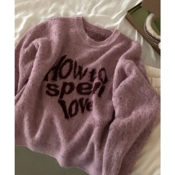 クルーネック カジュアルニットトップス | VIVID LADY | 詳細画像35 