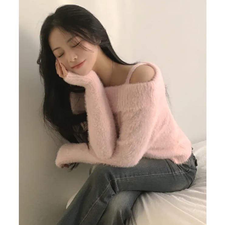 オフショルダーシャギーニットトップス | VIVID LADY | 詳細画像8 