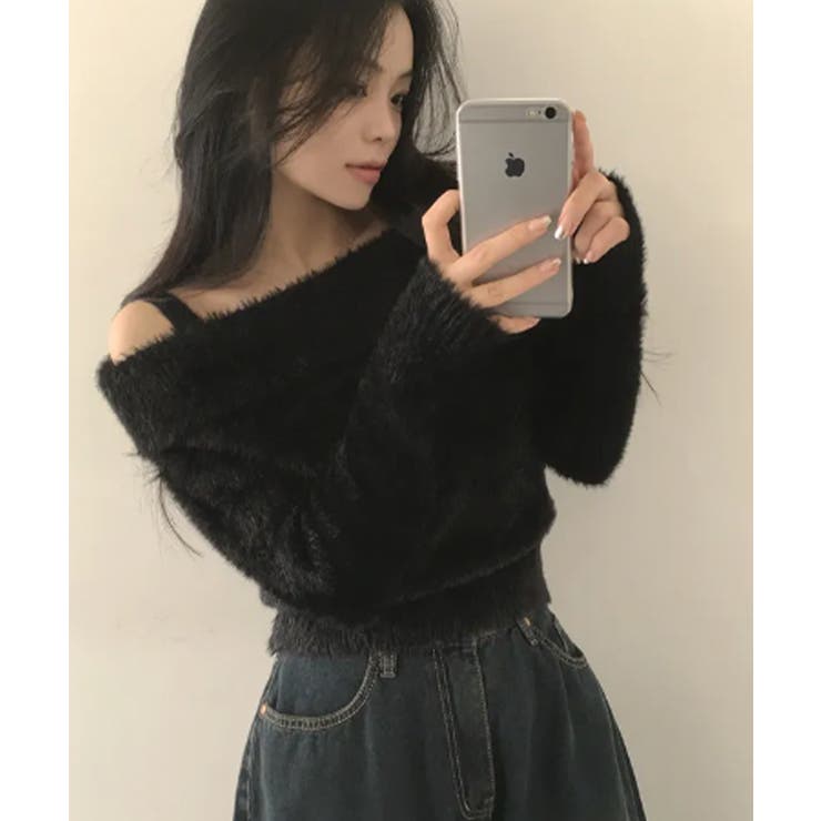 オフショルダーシャギーニットトップス | VIVID LADY | 詳細画像23 