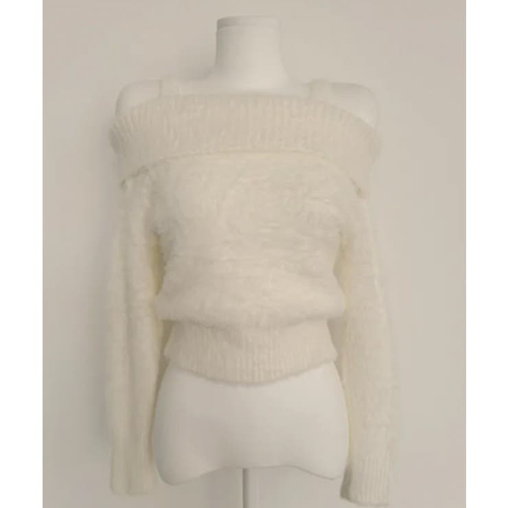 オフショルダーシャギーニットトップス | VIVID LADY | 詳細画像30 