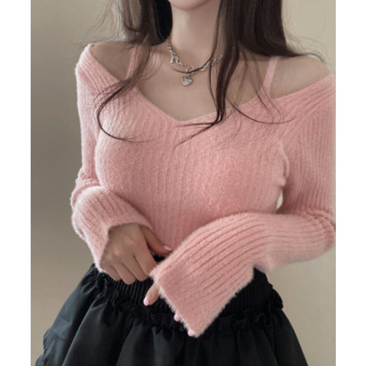 アンゴラ風オフショル コンパクトニット | VIVID LADY | 詳細画像11 