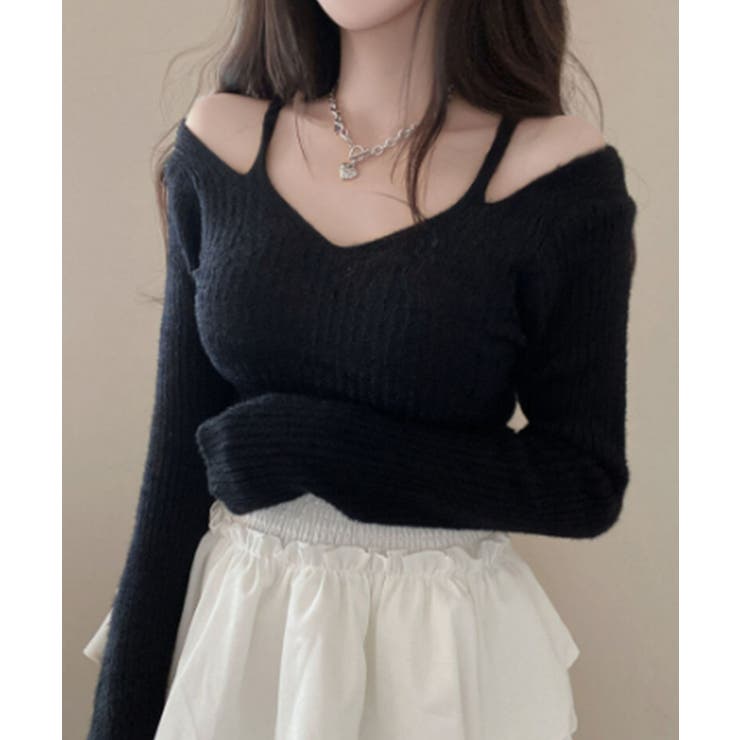 アンゴラ風オフショル コンパクトニット | VIVID LADY | 詳細画像13 