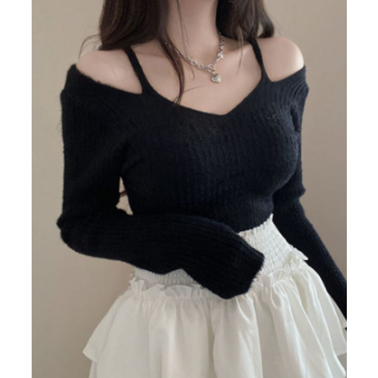 アンゴラ風オフショル コンパクトニット | VIVID LADY | 詳細画像15 