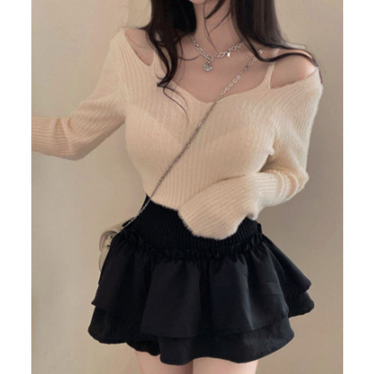 アンゴラ風オフショル コンパクトニット | VIVID LADY | 詳細画像6 