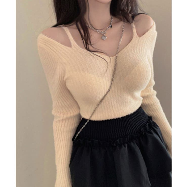 アンゴラ風オフショル コンパクトニット | VIVID LADY | 詳細画像7 