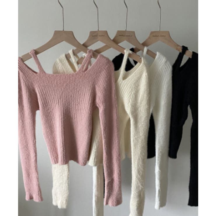 アンゴラ風オフショル コンパクトニット | VIVID LADY | 詳細画像17 