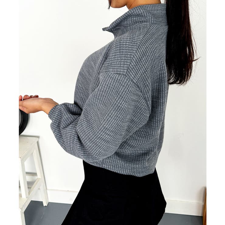 ボリューム袖アノラックリブニット レディース 春 | VIVID LADY | 詳細画像47 