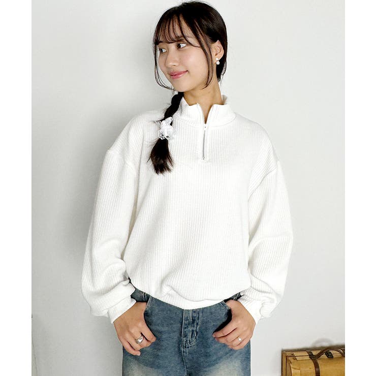 ボリューム袖アノラックリブニット レディース 春 | VIVID LADY | 詳細画像10 