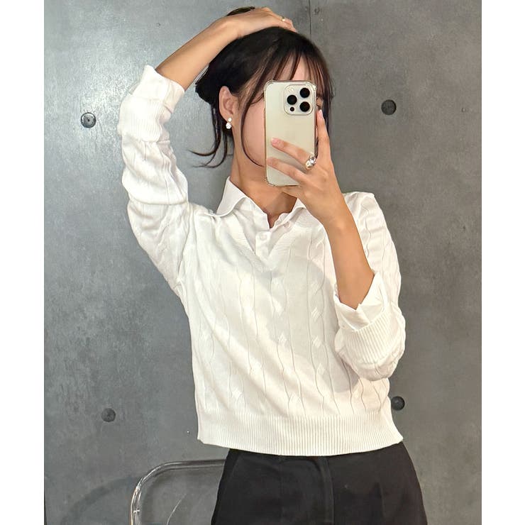 d.i.a. 背中空き 長袖 トップス Y2K 背中あき 編み上げ ロンT トップス Tシャツ ショート丈 Vネック