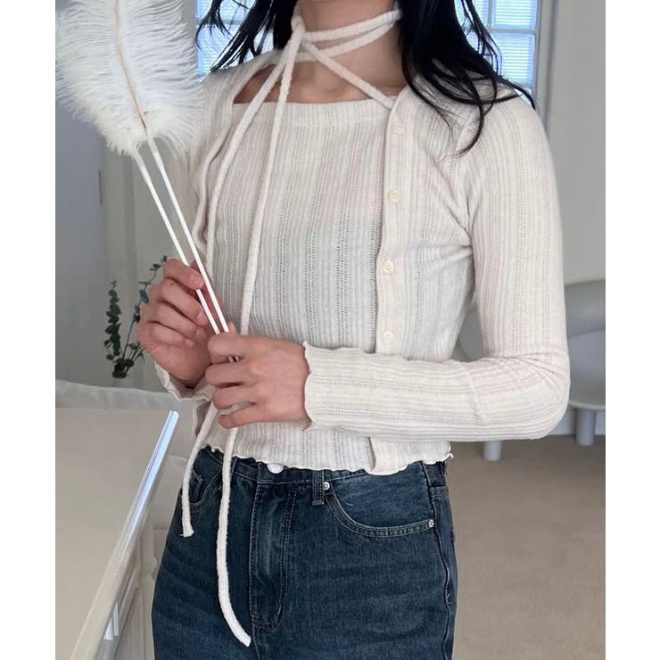 起毛チョーカーリボン付きニット レディース 長袖 | VIVID LADY | 詳細画像10 