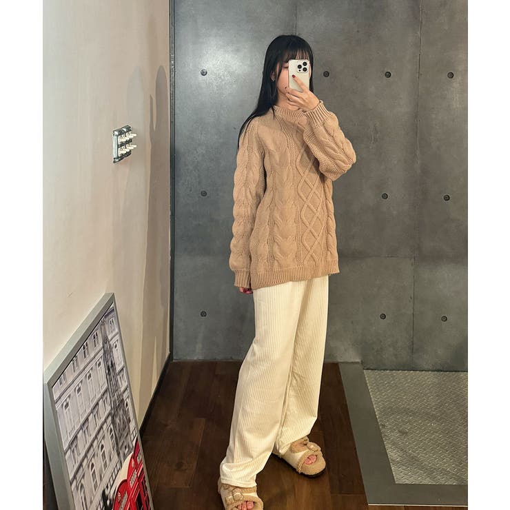 こなはび ニット・セーター セール】《JaVa ジャバコラボ》柔らかな印象の大人ニット。ミックス