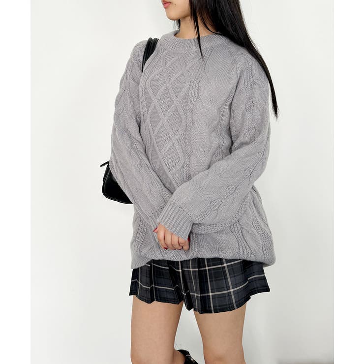 ニット セーター ケーブルニットトップス[品番：KH000015045]｜VIVID