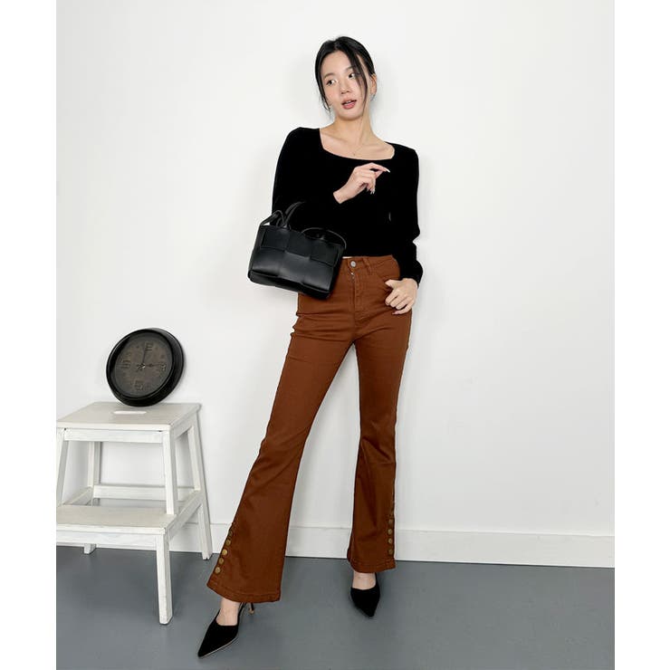 ニットセーター スクエアネック ショート丈 | VIVID LADY | 詳細画像23 