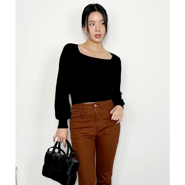 ニットセーター スクエアネック ショート丈 | VIVID LADY | 詳細画像24 