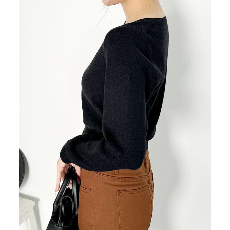 ニットセーター スクエアネック ショート丈 | VIVID LADY | 詳細画像27 