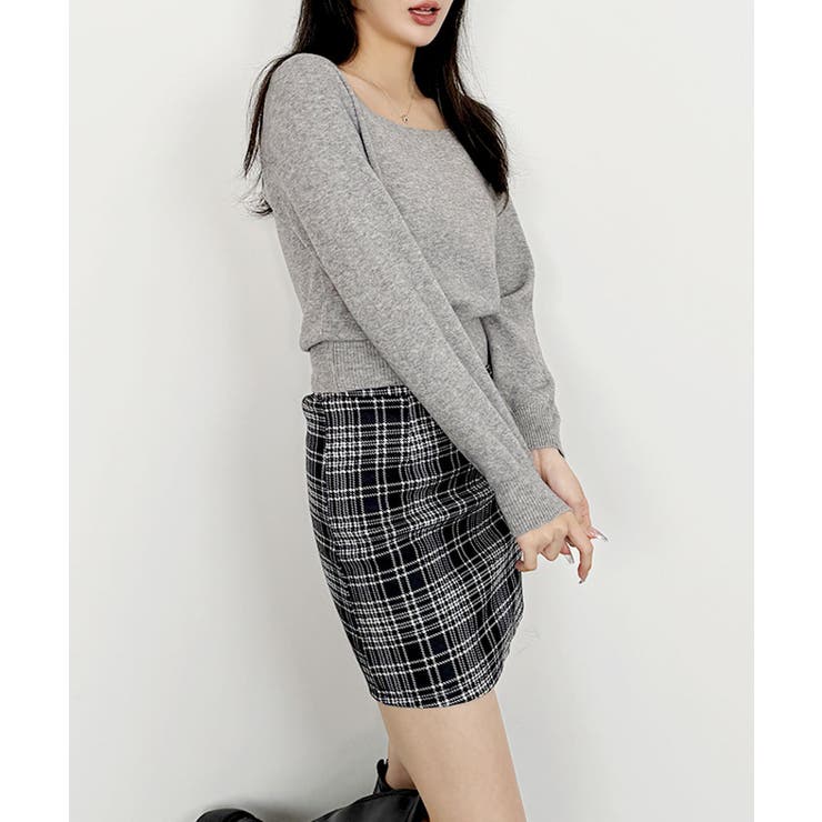 ニットセーター スクエアネック ショート丈 | VIVID LADY | 詳細画像37 