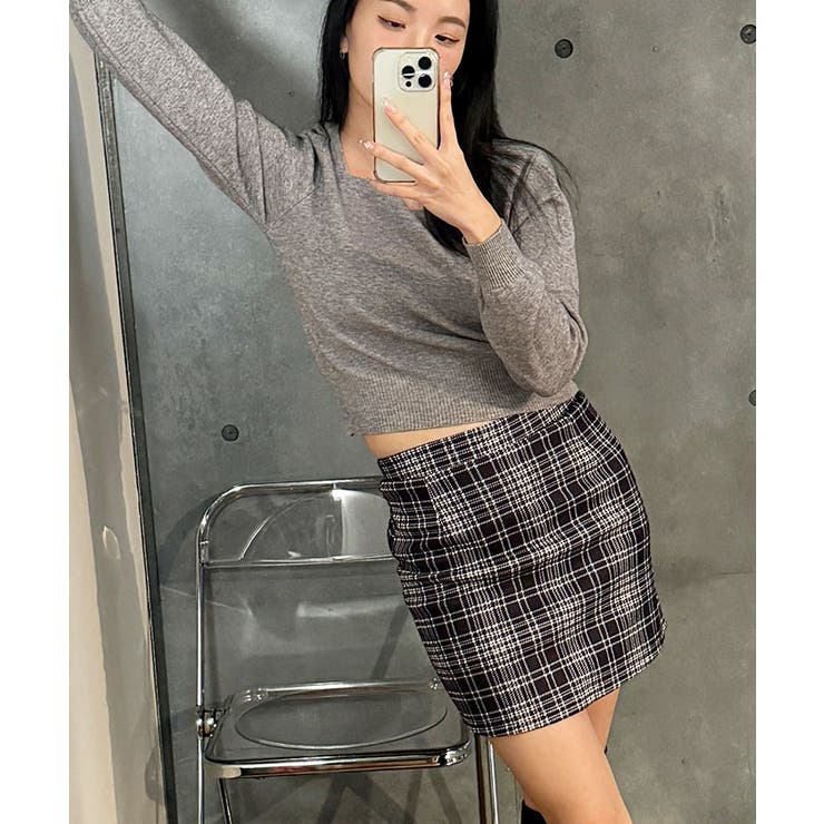 ニットセーター スクエアネック ショート丈 | VIVID LADY | 詳細画像39 