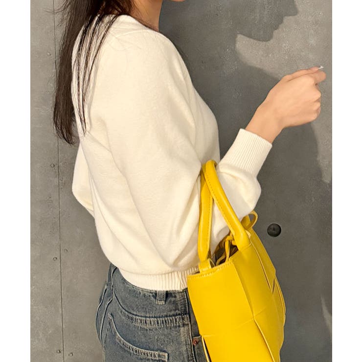 ニットセーター スクエアネック ショート丈 | VIVID LADY | 詳細画像11 