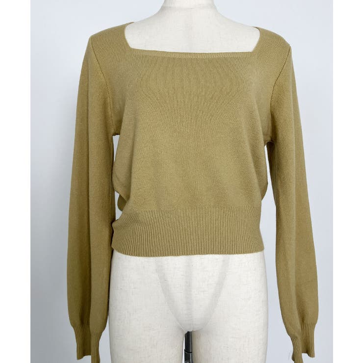 ニットセーター スクエアネック ショート丈 | VIVID LADY | 詳細画像2 