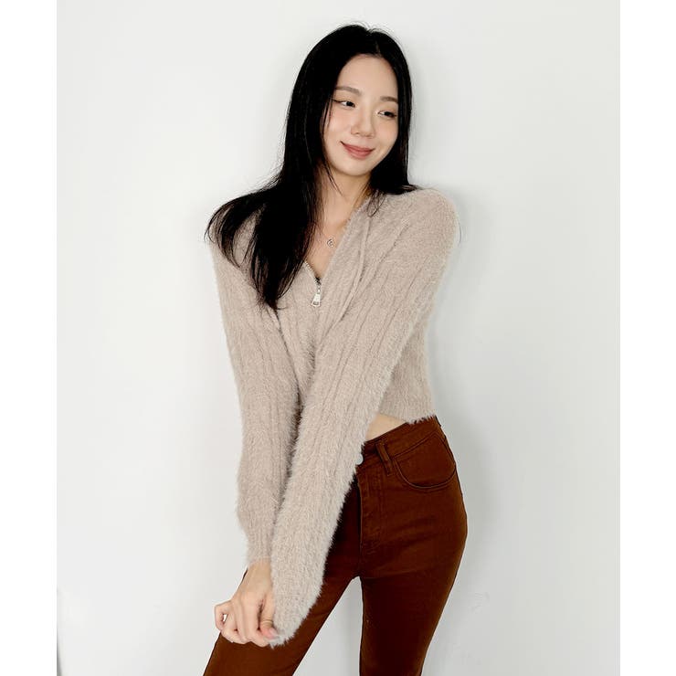 ニットカーディガン ジップアップ フード付き | VIVID LADY | 詳細画像22 