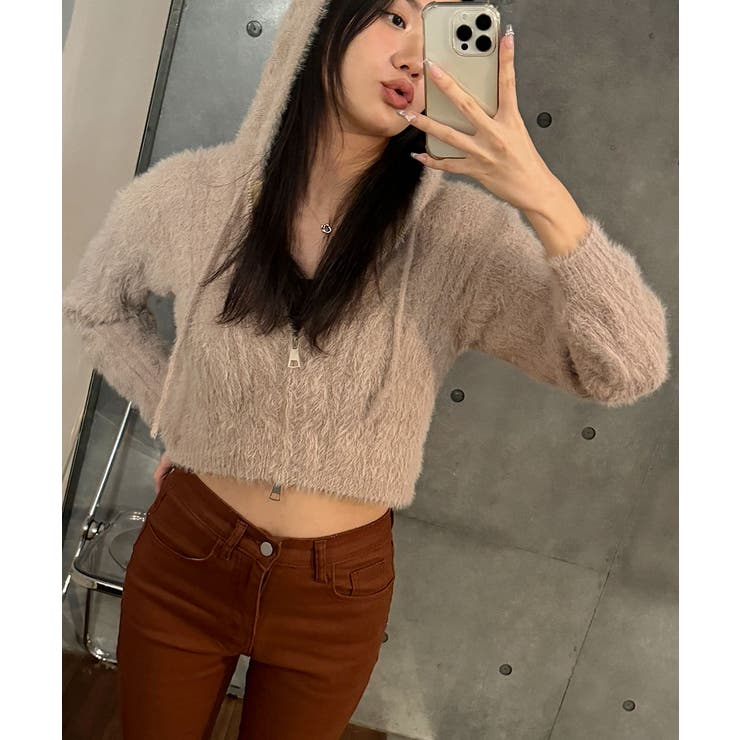 ニットカーディガン ジップアップ フード付き | VIVID LADY | 詳細画像24 