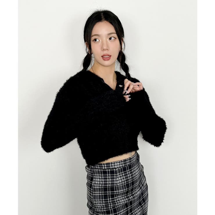 ニットカーディガン ジップアップ フード付き | VIVID LADY | 詳細画像32 