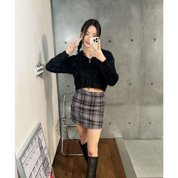 ニットカーディガン ジップアップ フード付き | VIVID LADY | 詳細画像34 