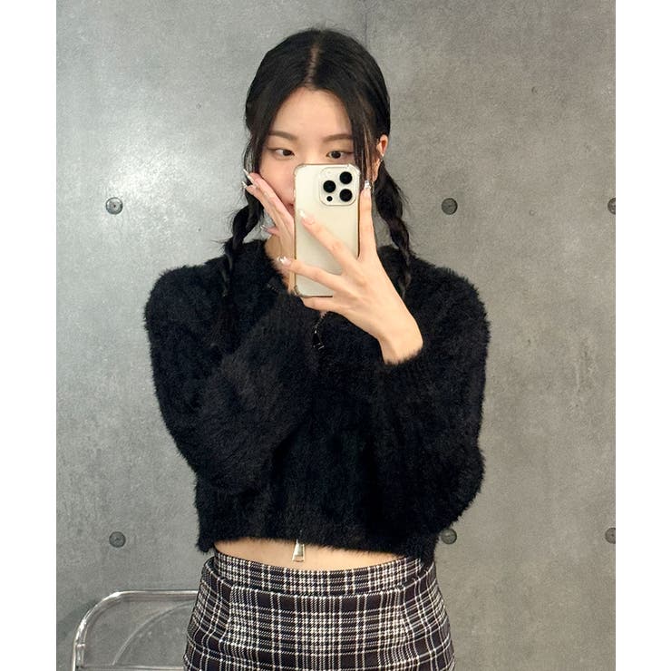 ニットカーディガン ジップアップ フード付き | VIVID LADY | 詳細画像37 