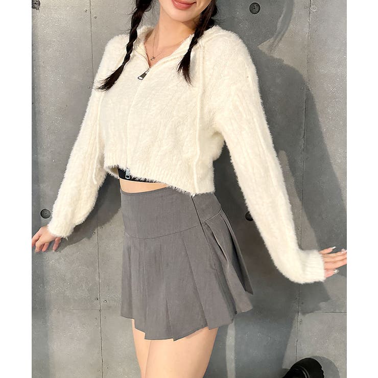 ニットカーディガン ジップアップ フード付き | VIVID LADY | 詳細画像39 