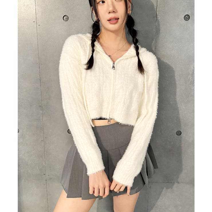 ニットカーディガン ジップアップ フード付き | VIVID LADY | 詳細画像40 