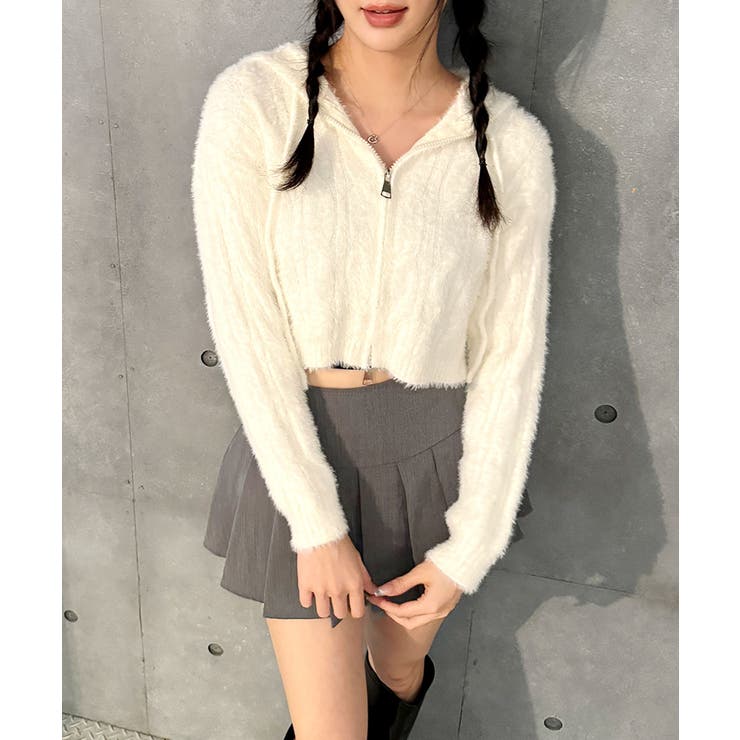 ニットカーディガン ジップアップ フード付き | VIVID LADY | 詳細画像41 