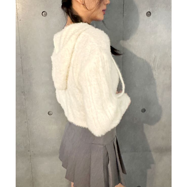 ニットカーディガン ジップアップ フード付き | VIVID LADY | 詳細画像42 