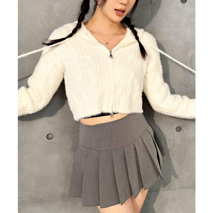 ニットカーディガン ジップアップ フード付き | VIVID LADY | 詳細画像49 