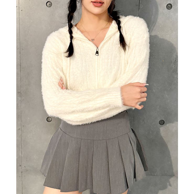 ニットカーディガン ジップアップ フード付き | VIVID LADY | 詳細画像50 