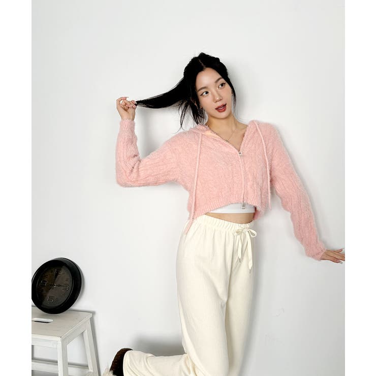 ニットカーディガン ジップアップ フード付き | VIVID LADY | 詳細画像52 