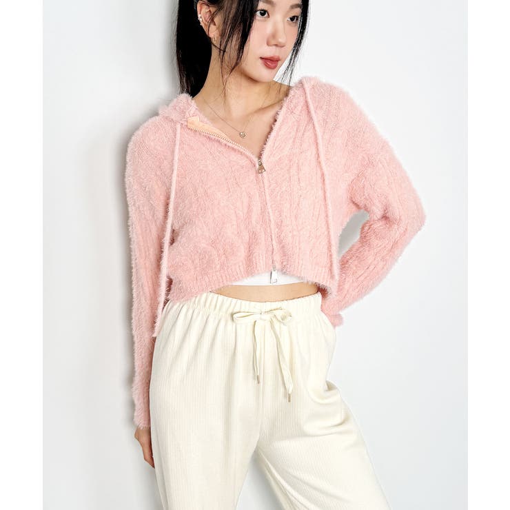 ニットカーディガン ジップアップ フード付き | VIVID LADY | 詳細画像55 
