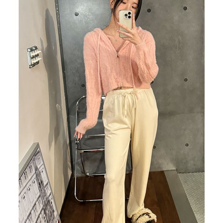 ニットカーディガン ジップアップ フード付き | VIVID LADY | 詳細画像56 