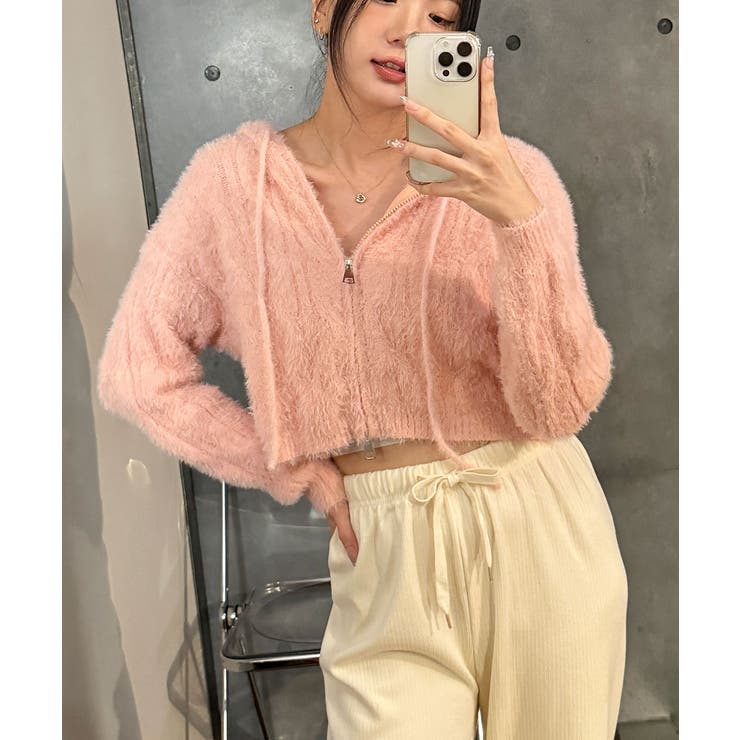 ニットカーディガン ジップアップ フード付き | VIVID LADY | 詳細画像58 