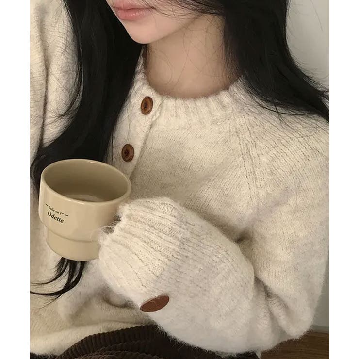 メランジカラー ヘンリーネック ニットプルオーバー | VIVID LADY | 詳細画像12 