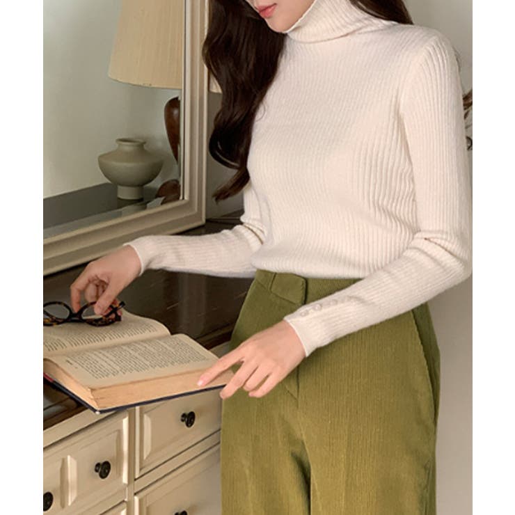 タートルネック リブニットプルオーバー | VIVID LADY | 詳細画像5 